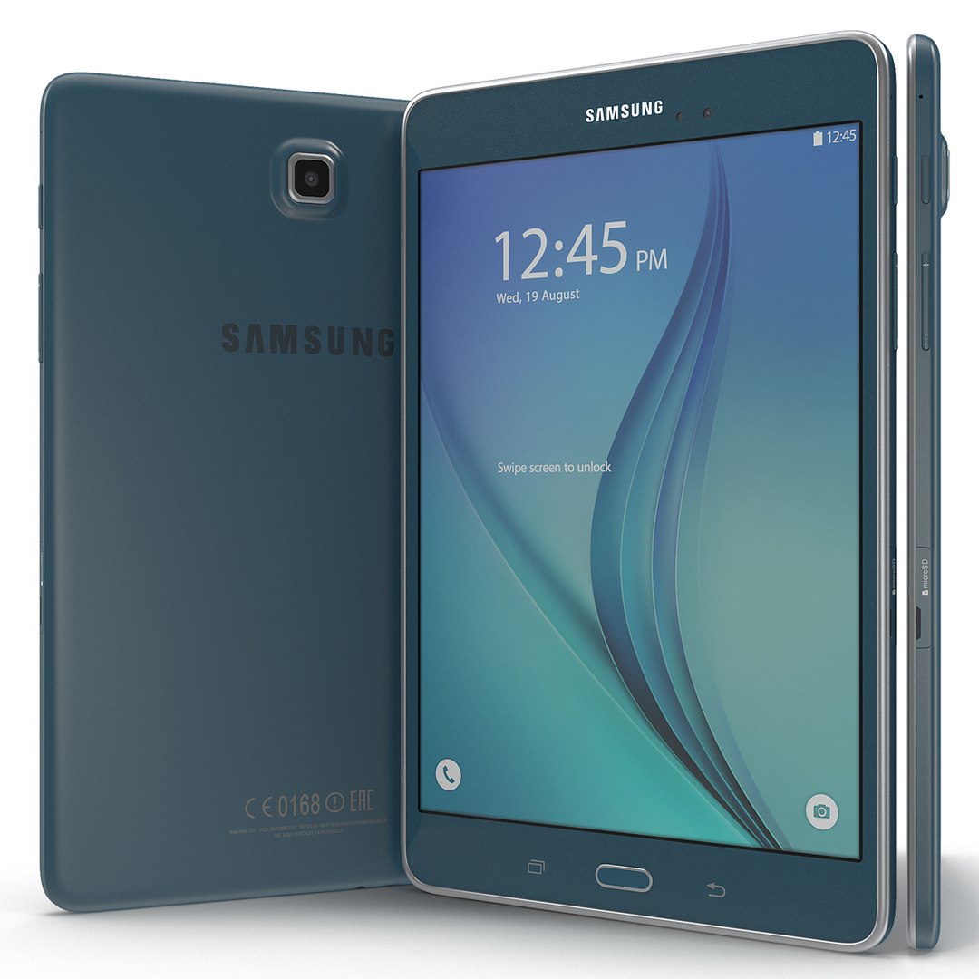 Samsung Galaxy Tab A 8.0 inch Blue 3D Model 3D model preview