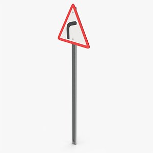 Road Sign Bend To Right