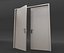 rigged double door - 3d model