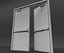 rigged double door - 3d model
