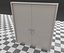 rigged double door - 3d model