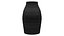 Elegant Black Bodycon Pencil Skirt
