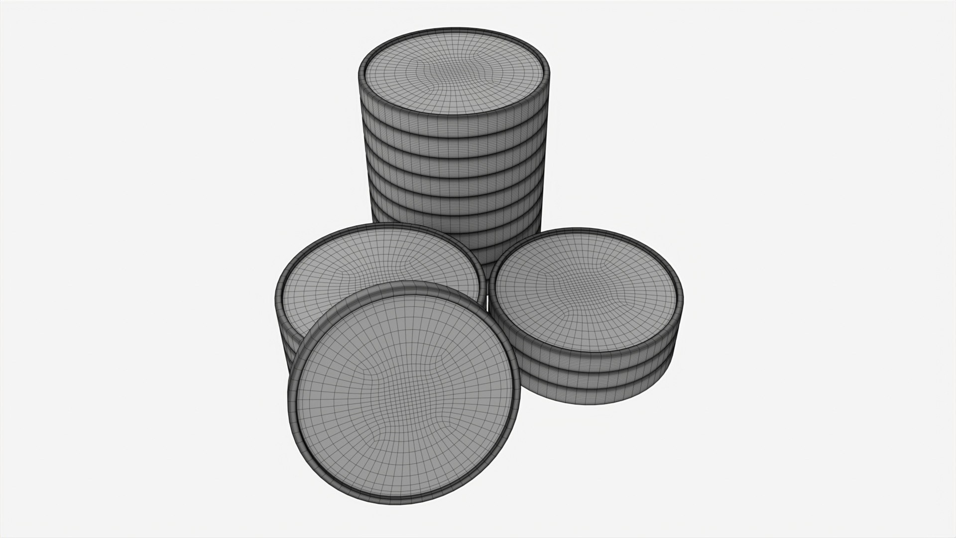 Blank Coin Stack 3D Model - TurboSquid 2108689