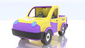 3D model cartoon toy mini truck