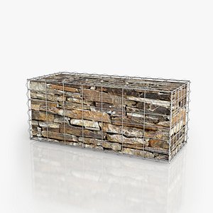 gabion wall 3D model