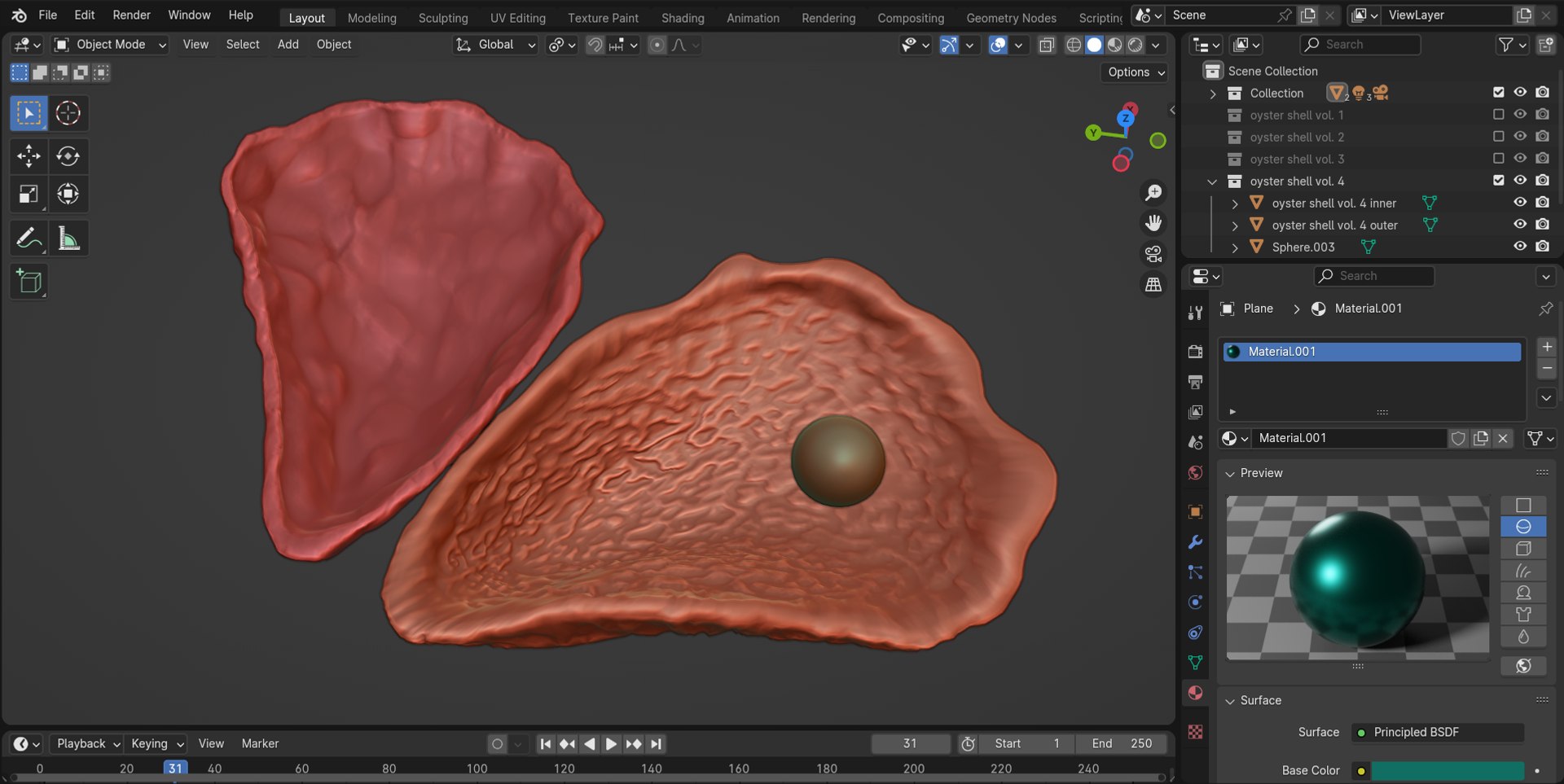 Oyster Shell Vol Four 3D Model - TurboSquid 2300112