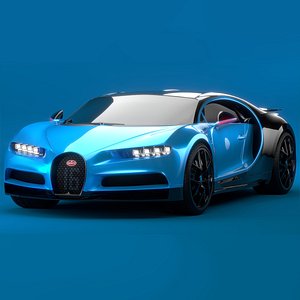 Bugatti Chiron Sport 2021 Blue model