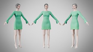 3D model Dress 51 Mint