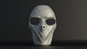 Masquerade Party Face Mask - Alien Face Mask 3D print model