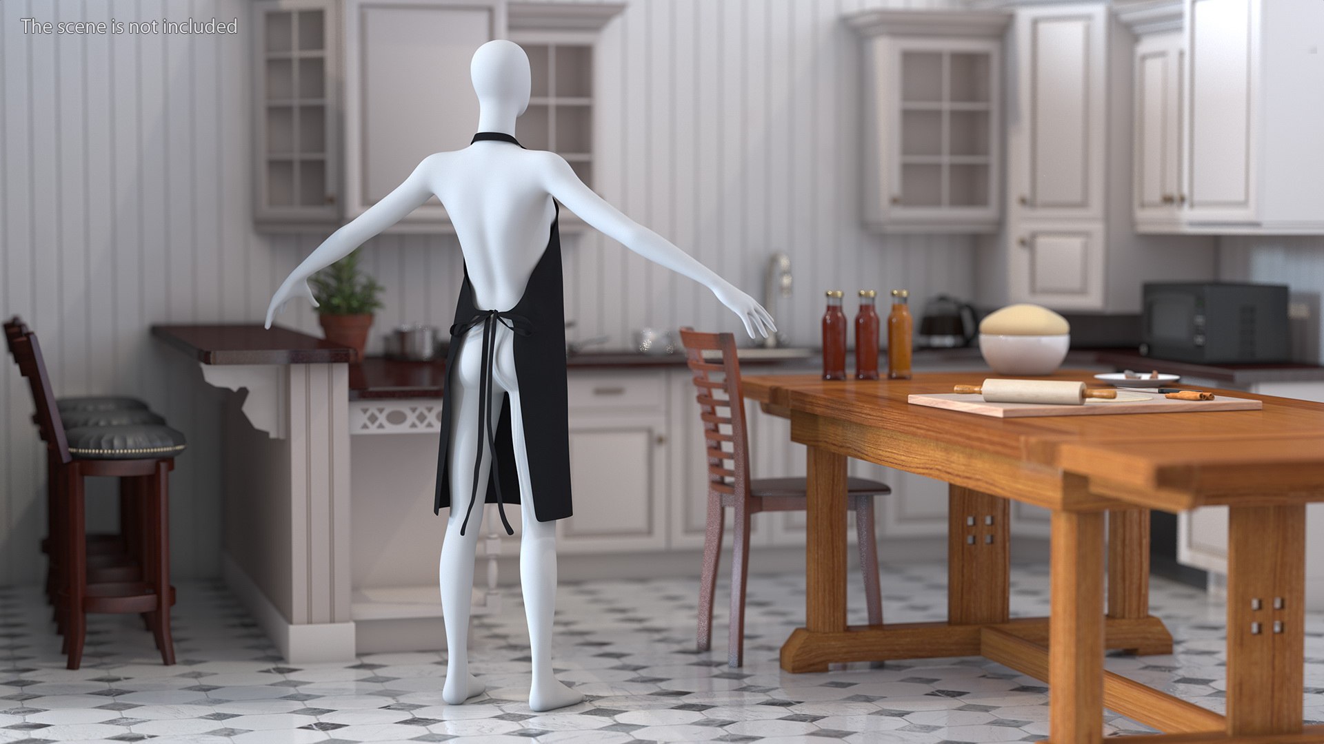 Cooking Apron Black 3D Model - TurboSquid 1816334