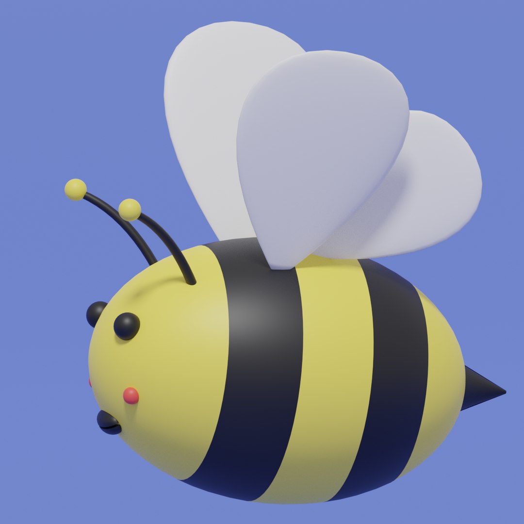 Cute Cartoon Bee 3D Model - TurboSquid 1808394