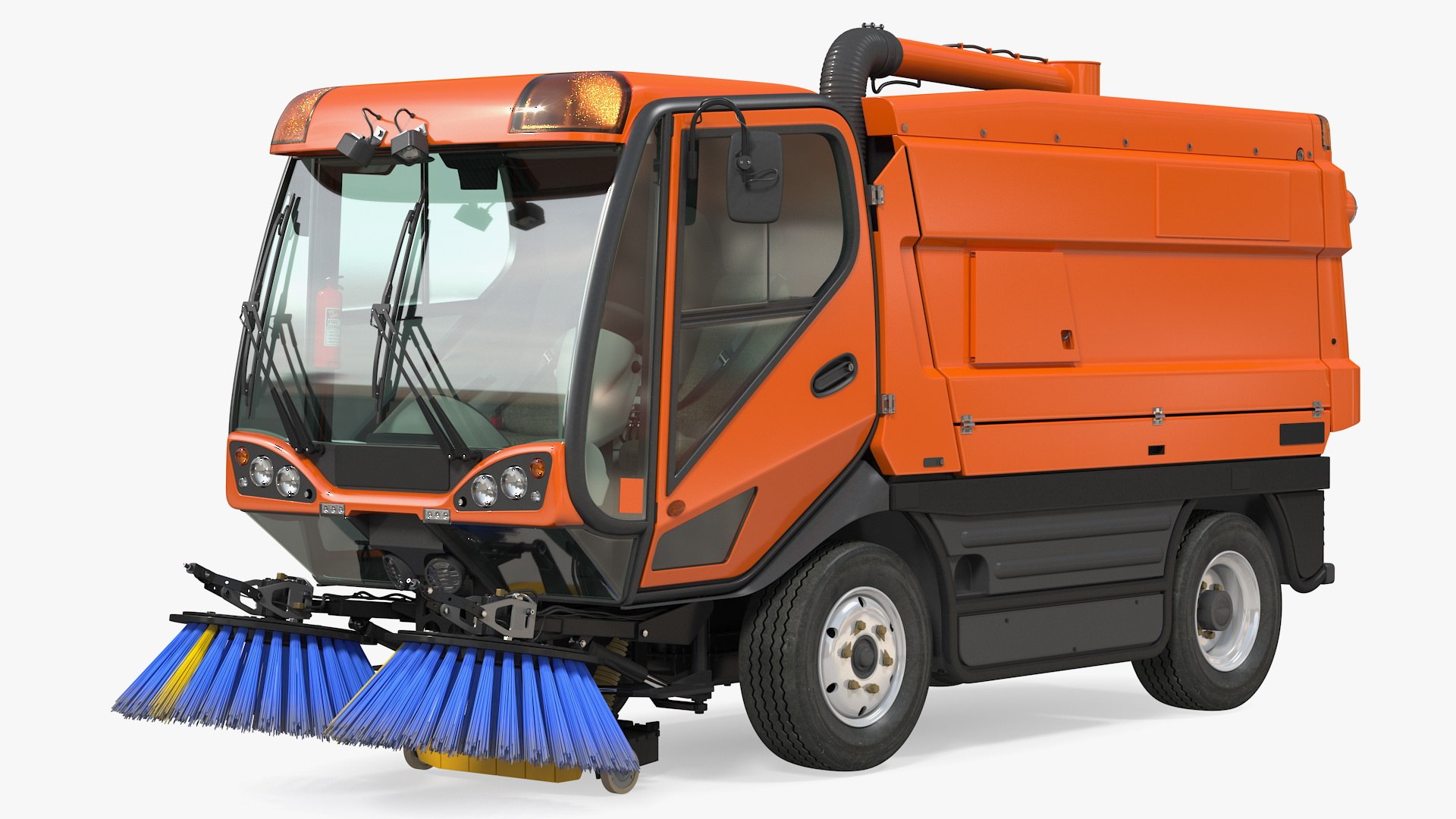 Road Sweeper Vehicle Rigged 3D model preview