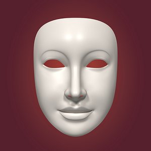Female Theater Mask with Neutral Expressions