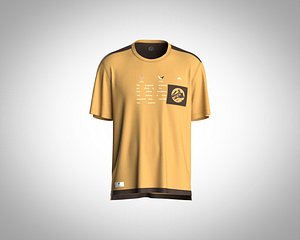 Mens cut N sew t-shirts with lettering graphics