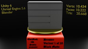 Dresser - Variant 1 of 25 - Black Matte