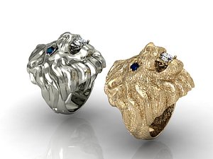3D lion rings