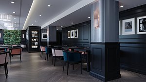 3D neoclassic restaurant