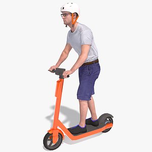 3D model Male Electric Scooter NEURON BEAM rental City