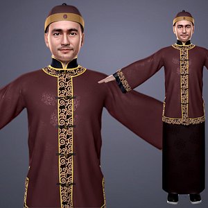 Prince of Qing Dynasty in ancient China model