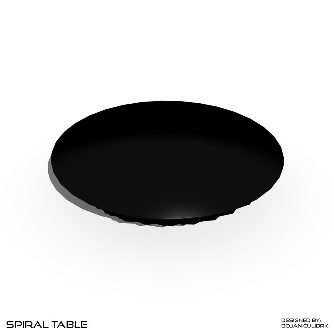 Crystal Spiral Table 3d Model
