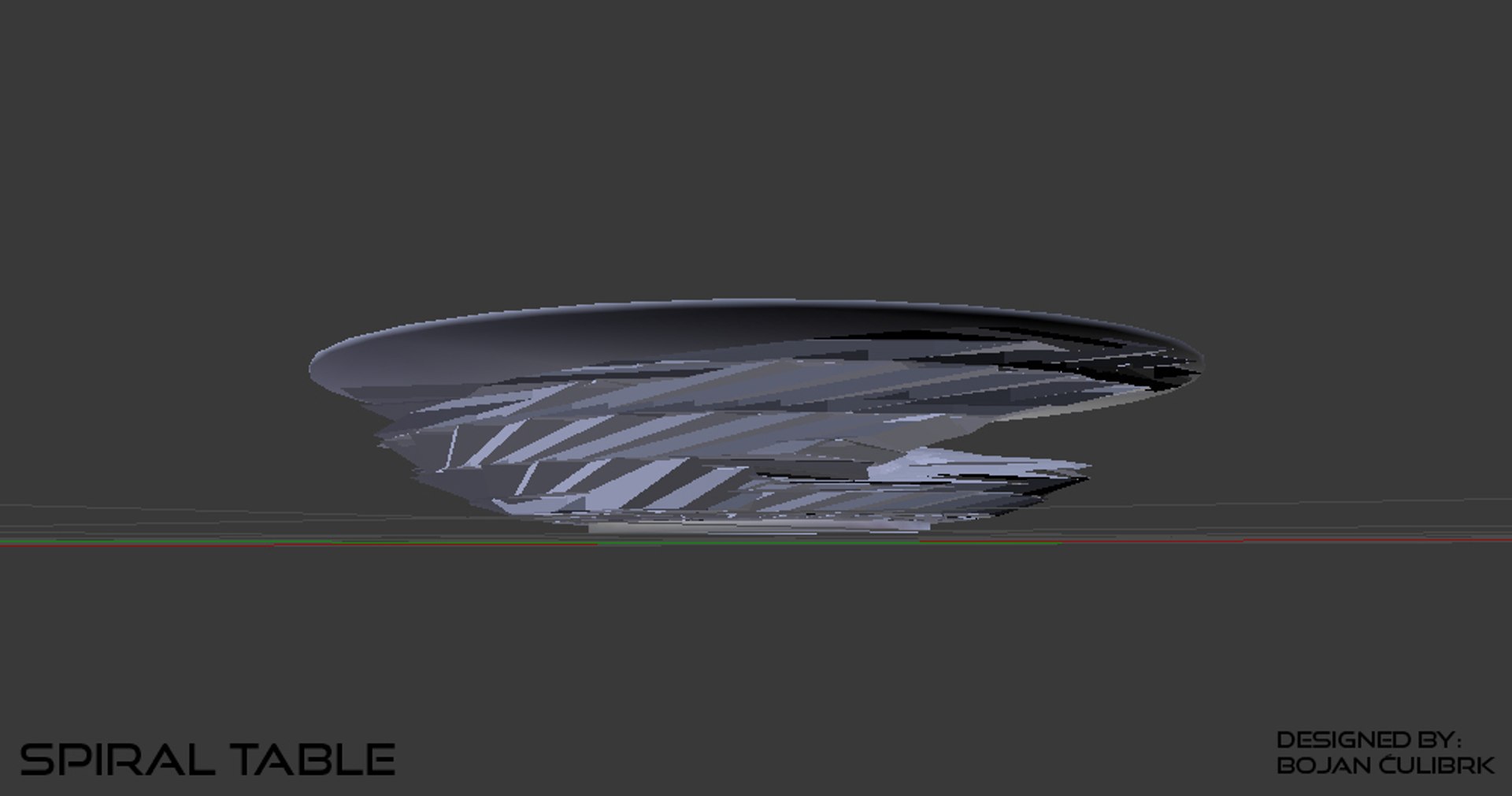 Crystal Spiral Table 3d Model