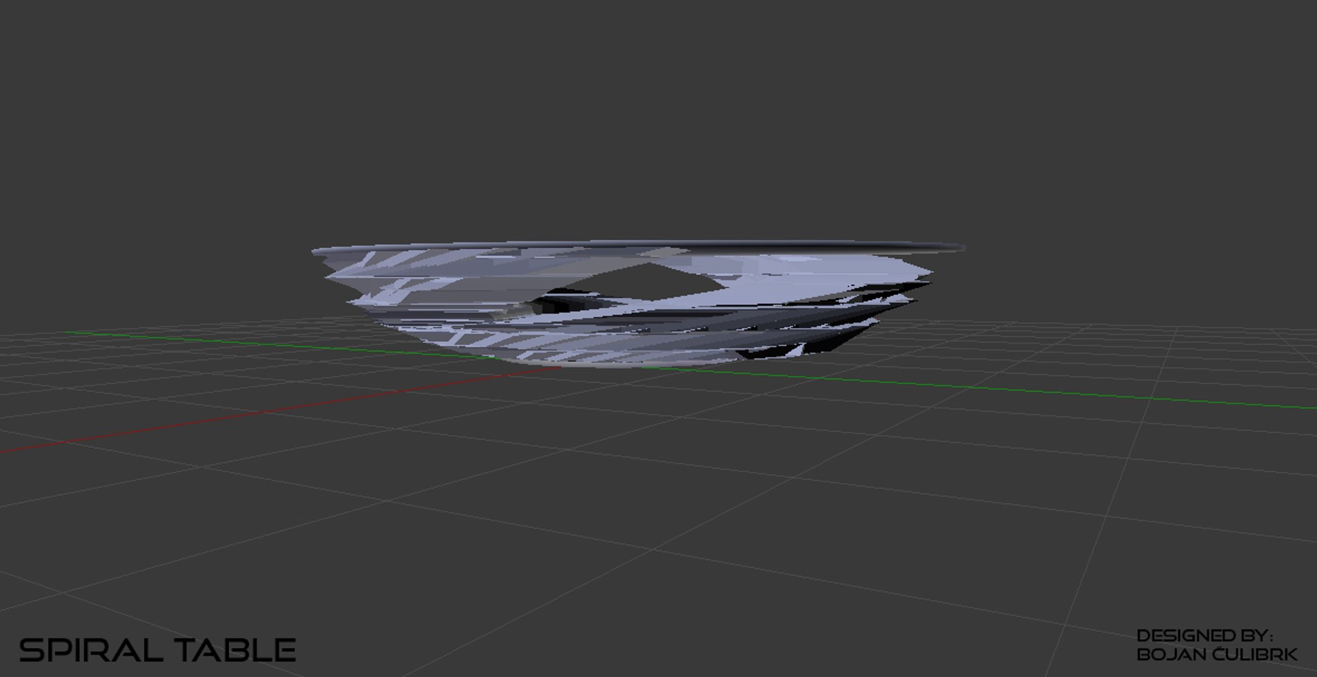 Crystal Spiral Table 3d Model
