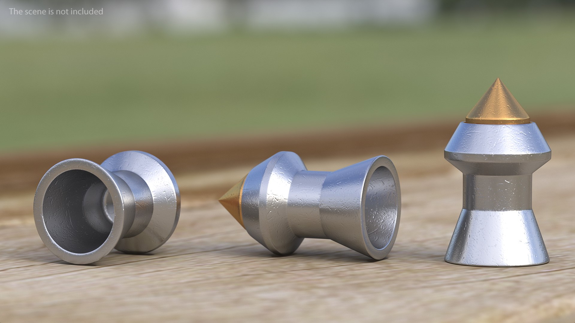 3D pointed airgun pellets TurboSquid 1548219