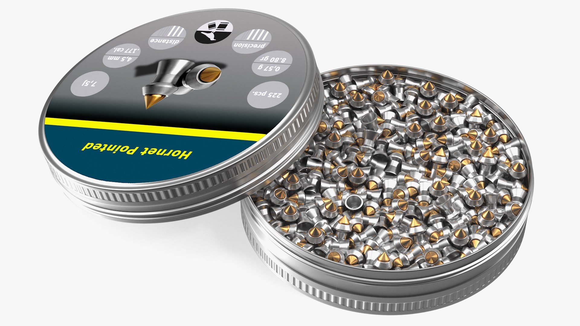 3D pointed airgun pellets TurboSquid 1548219