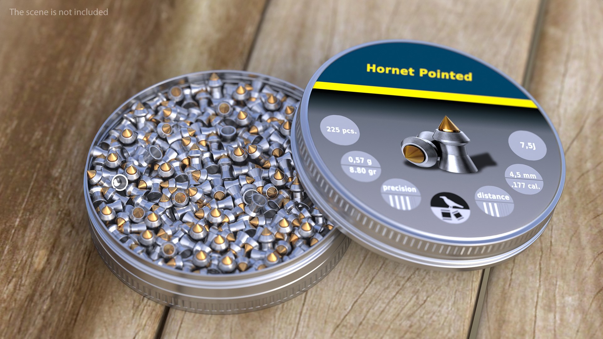 3D pointed airgun pellets TurboSquid 1548219