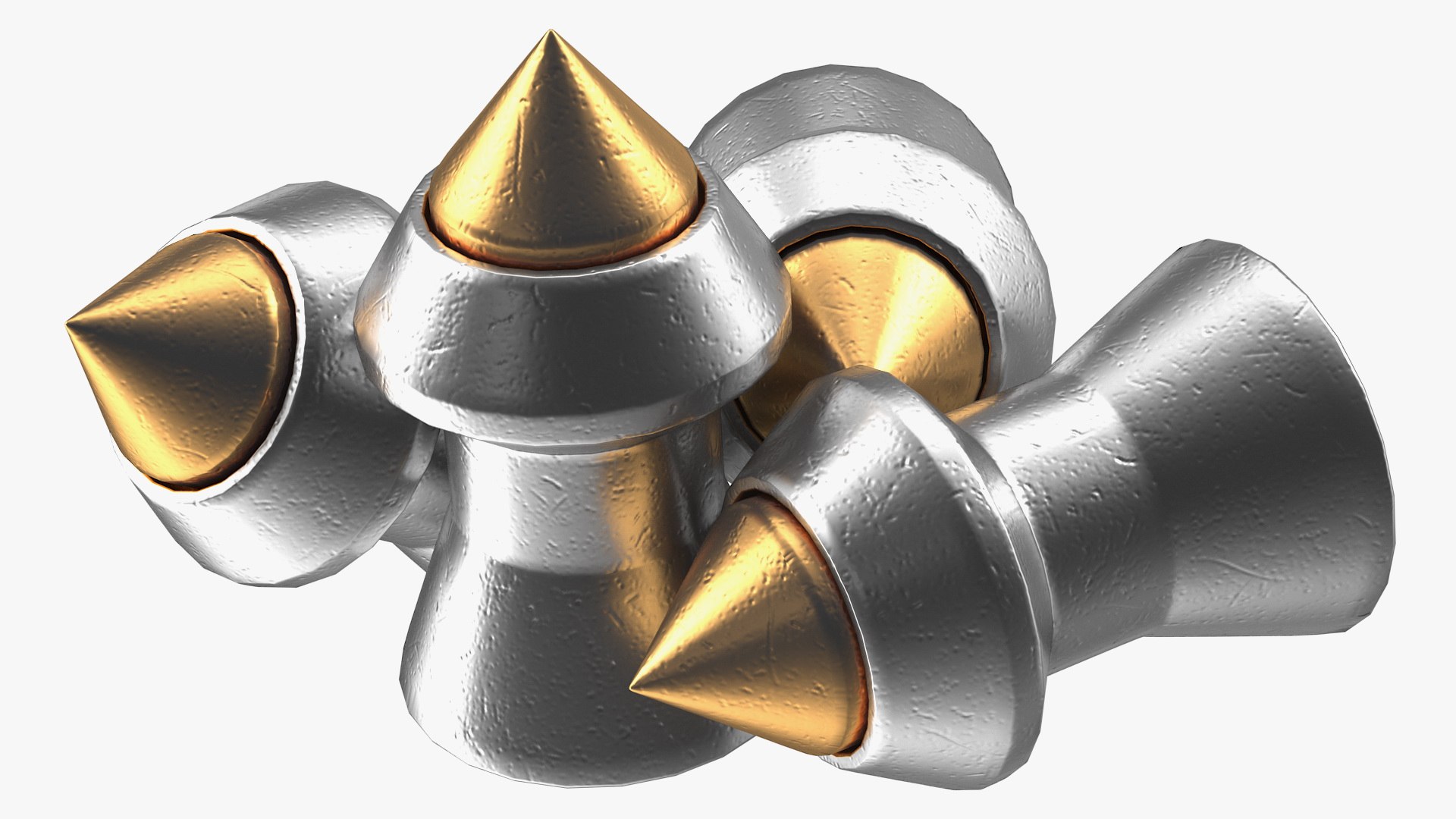 3D pointed airgun pellets TurboSquid 1548219