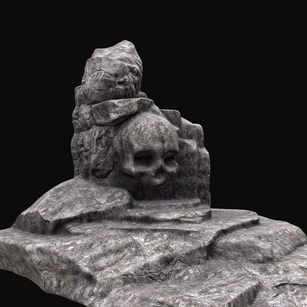 3d model skull mountain