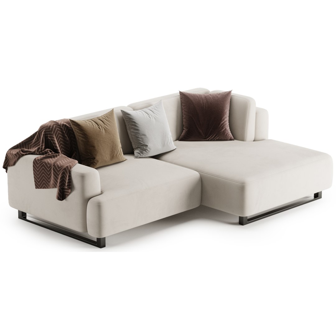 Corner sofa Onte Bucle Beige 3D model - TurboSquid 2107753