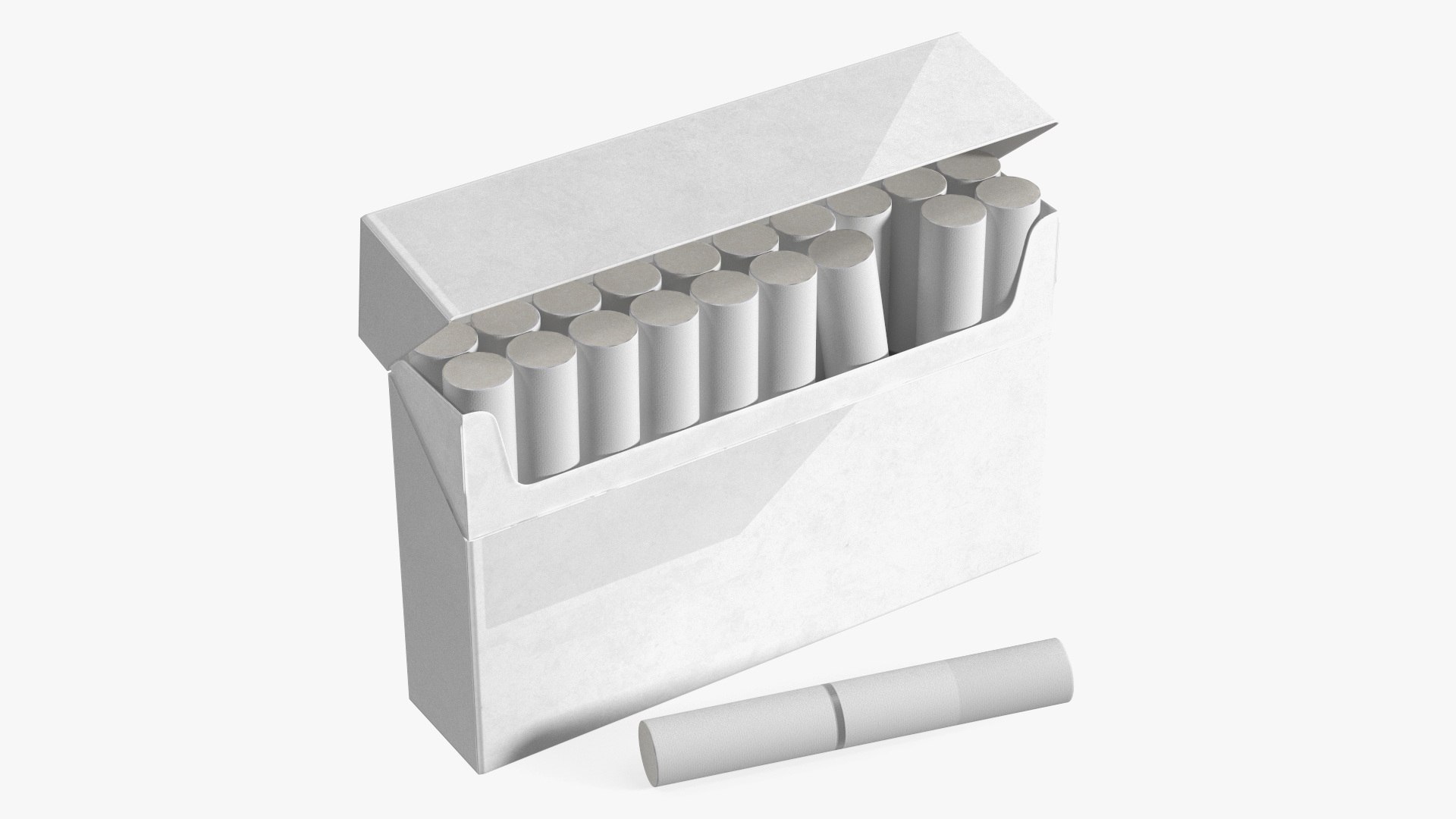 Pack of Electronic Cigarettes Open with Stick 3D model preview