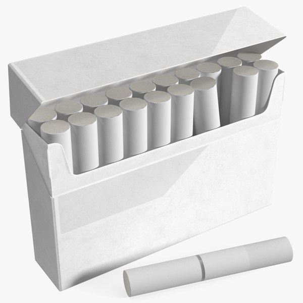 Pack of Electronic Cigarettes Open with Stick 3D