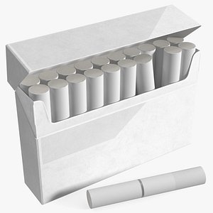 Pack of Electronic Cigarettes Open with Stick
