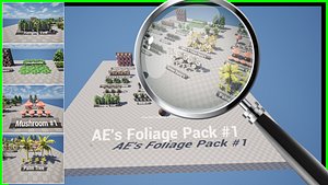 3D AEs Mixed Nanite Foliage Pack 1