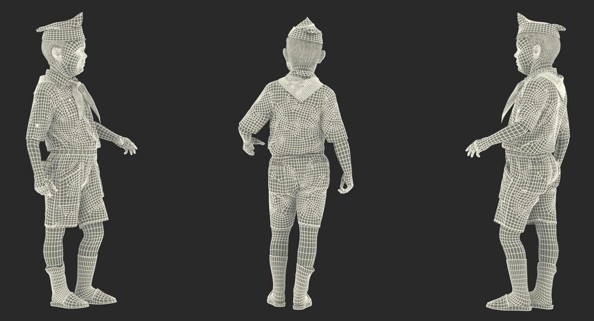 3D Realistic Boy Scout Rigged - TurboSquid 1324784