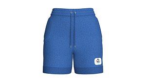 3D Girls High-Waisted Drawstring Denim Shorts model