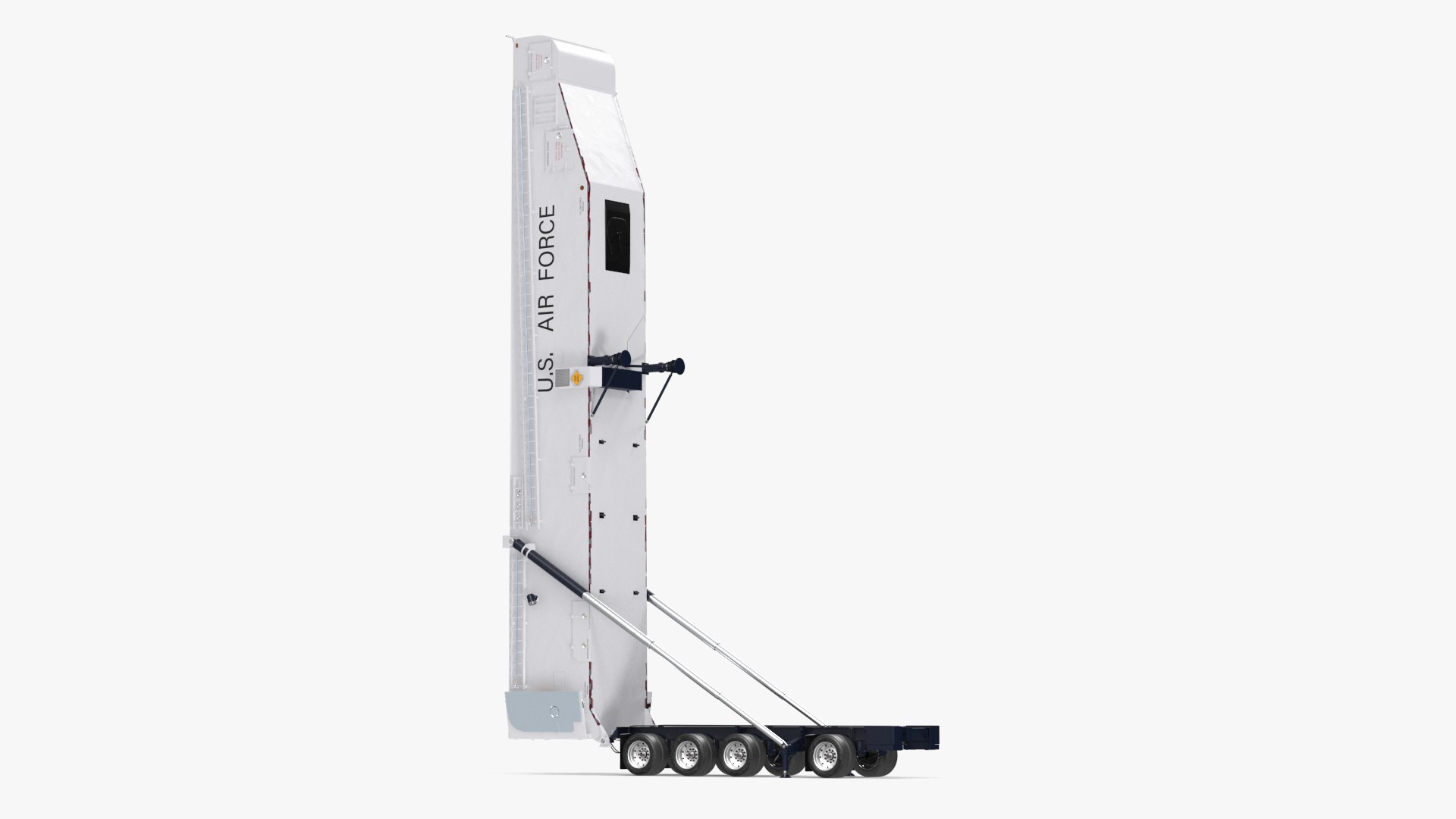 Minuteman Trailer in Raised State 3D model preview