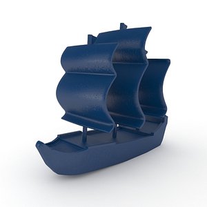 plastic boat 3D