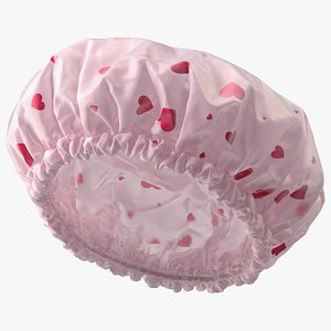 Satin Lined Shower Cap Pink Transparent