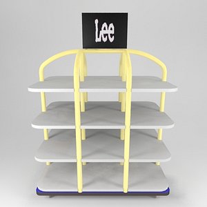 3d retail store clothes gondola model