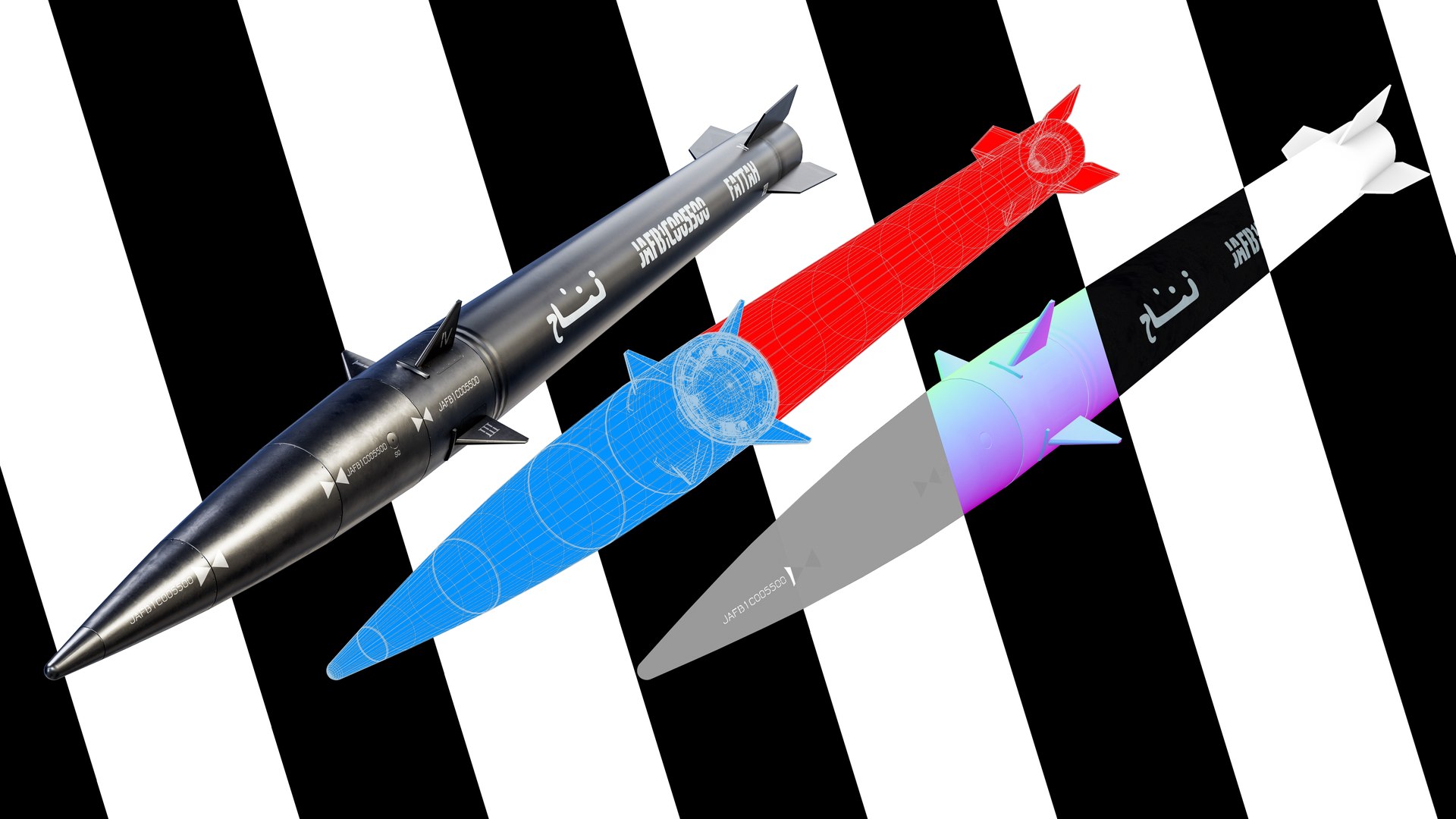 3D model Iranian Hypersonic Fattah Missiles Package https://p.turbosquid.com/ts-thumb/m5/6hCqPr/PZ/end0/png/1769288387/1920x1080/fit_q87/0c543ffd1b76fd1c62a59b9d7deeba049d65b437/end0.jpg