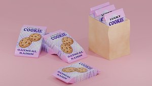 3D model Lucky Oatmeal Raisin Cookie