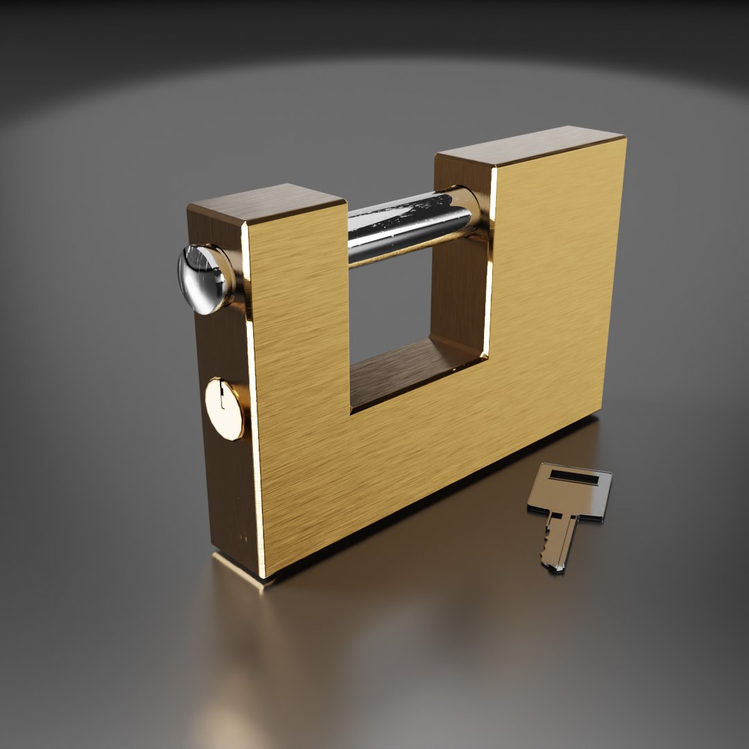 3D Model Single Square Padlock - TurboSquid 1968100
