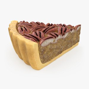 Pecan Pie Slice 3D model