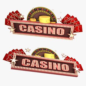 casino signboard 3D model