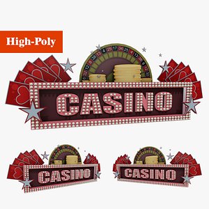 casino signboard 3D model