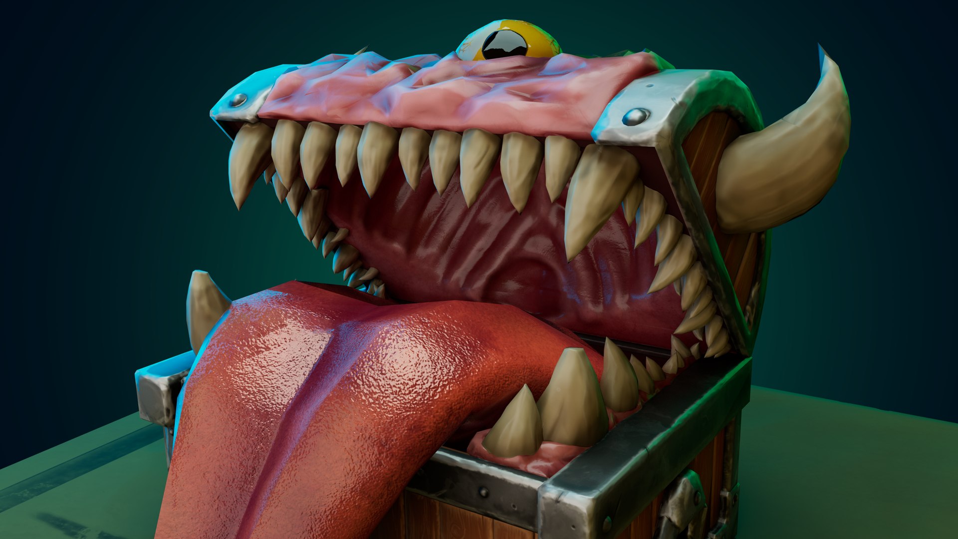 Stylized Mimic Chest 3D Model - TurboSquid 2141872