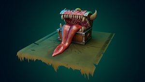 Stylized Mimic chest 3D model